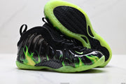 Nike Penny Hardaway Foamposite Sneakers, Black and Volt Green