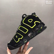 Nike Air More Uptempo Sneakers Black Volt Green