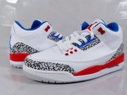 Jordan 3 Retro White Red Blue Sneakers