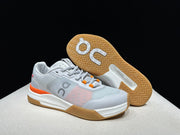 On THE ROGER Advantage Pro Tennis Shoes, Grey and Orange