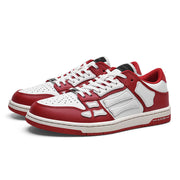 AIVIIRI Red and White Low-Top Sneakers MFS003-324