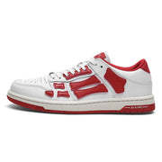 AIVIIRI White and Red Low-Top Sneakers MFS003-124
