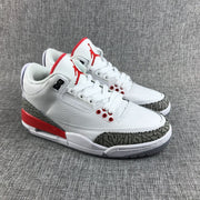 Air Jordan 3 Retro White Red High-Top Sneakers