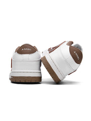 AIVIRI MFS003-126 White and Brown Low-Top Sneakers