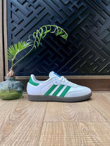 adidas Samba Sneakers White Green Gum Sole