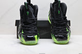 Nike Penny Hardaway Foamposite Sneakers, Black and Volt Green