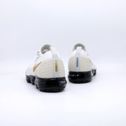 Nike Air VaporMax Flyknit White Gold Black Sneakers 942842-010