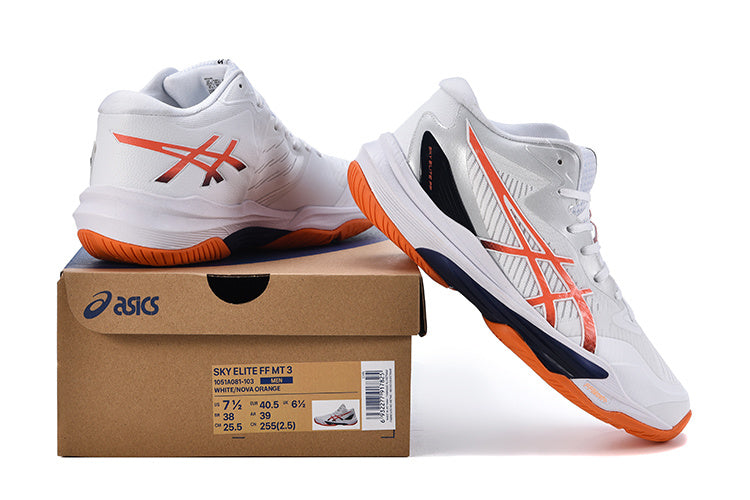 ASICS Sky Elite FF MT 3 Volleyball Shoes White Orange