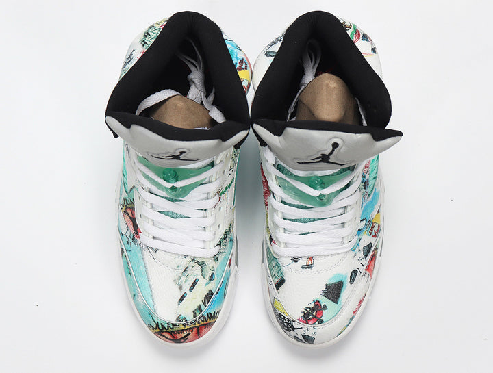 Jordan Air Jordan 34 Graffiti Basketball Shoes White Multicolor AV2405-900