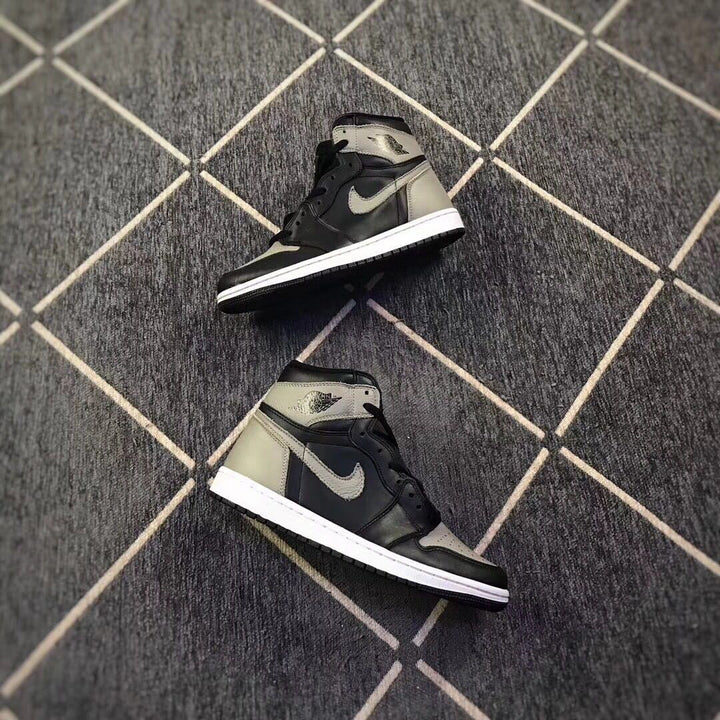 Air Jordan 1 High Shadow Black and Grey Sneakers