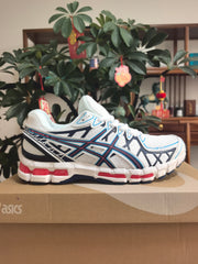 ASICS GEL-KAYANO 20 White and Blue Running Sneakers