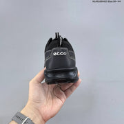 ECCO Black Mesh Lace-Up Casual Sneakers