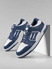 AIVIIRI Navy and White Low-Top Sneakers