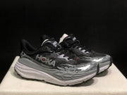 HOKA Stinson 7 Trail Running Shoes in Black and Gray