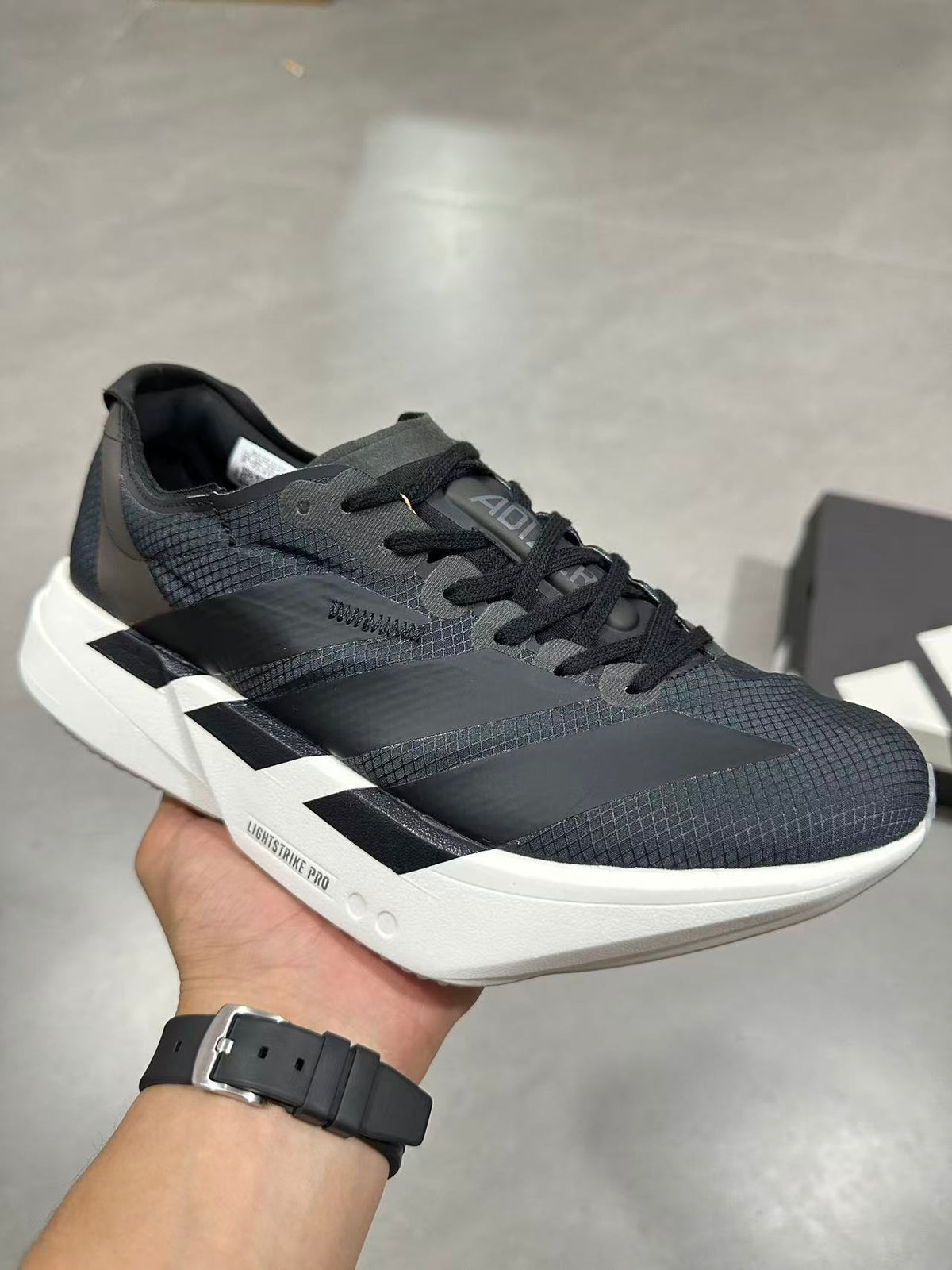 adidas Lightstrike Pro Running Shoes Black Gray