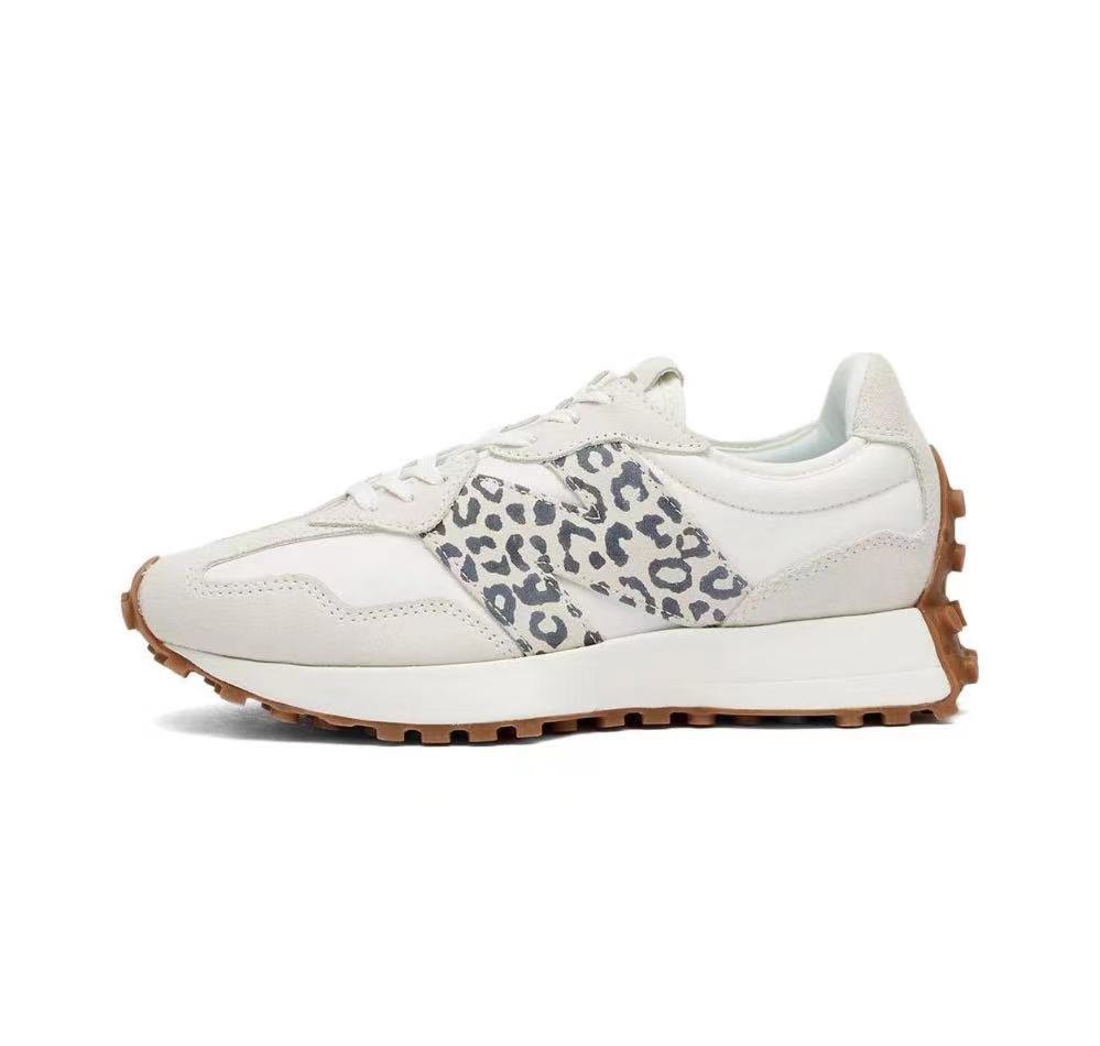 New Balance MS327PJ Sneakers, White and Leopard Print