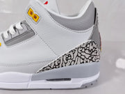 Jordan Air Jordan 3 Retro White Grey Orange Sneakers