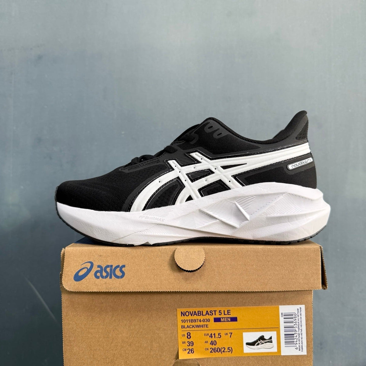 ASICS NOVABLAST 5 LE Black and White Running Shoes