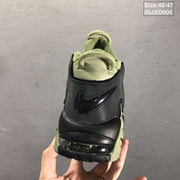 Nike Air More Uptempo Sneakers in Olive and Black