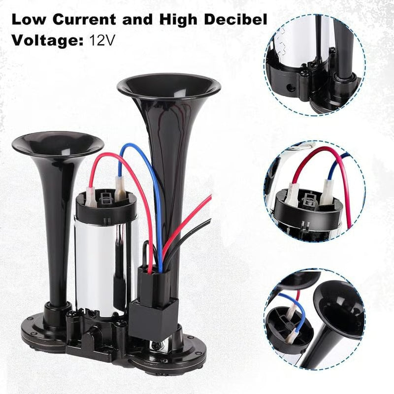 🚨135dB Super Loud 12V Train Air Horn – Safe, Durable & Easy Install! 🚛🎺