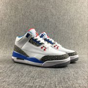 Air Jordan 3 Retro White and Blue Women's Sneakers