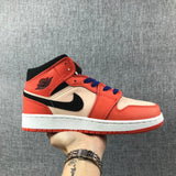 Jordan Air Jordan 1 Mid GS Sneakers in Pink and Orange