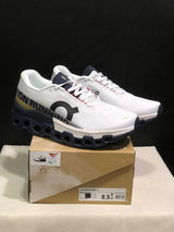 On Cloudmonster 2 Running Shoes, White and Midnight