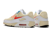 Nike Air Max 90 Sneakers Cream Red Blue
