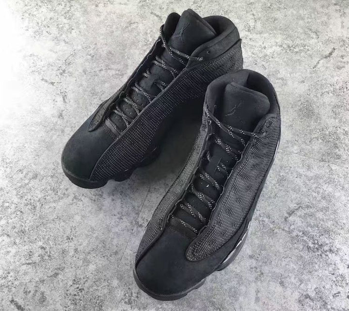 Air Jordan 13 Retro Black Cat Black Basketball Sneakers