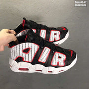 Nike Air More Uptempo Black Red White Sneakers