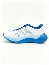 White and Blue Performance Running Shoes