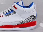 Jordan 3 Retro White Red Blue Sneakers