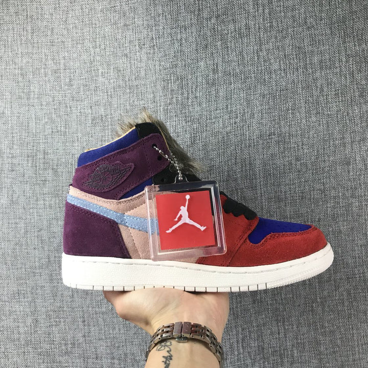 Jordan 1 High Christmas Red Multicolor Sneakers