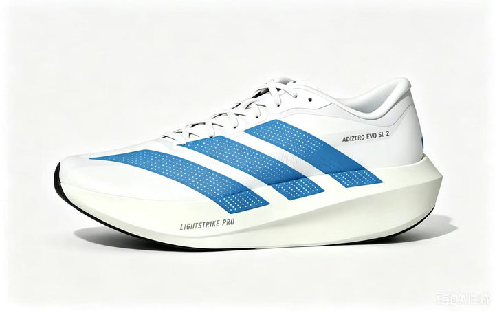 Adidas Adizero EVO SL 2 White and Blue Running Shoes