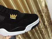 Jordan 4 Black and Gold High-Top Sneakers