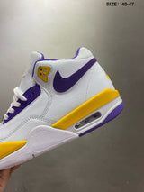 Nike Air Flight 89 High-Top Sneakers White Purple Yellow