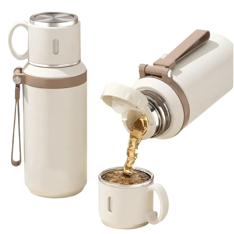 🥤❄️1PCS 600ml 316 stainless steel vacuum insulated bottle, 21oz double-walled insulated cup with dual lids