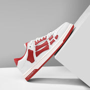 AIVIIRI White and Red Low-Top Sneakers MFS003-124