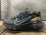 Nike React Vision Black Orange Blue Grid Sneakers