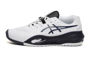 ASICS Gel-Resolution White and Navy Tennis Shoes