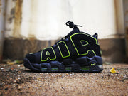 Nike Air More Uptempo Sneakers Black Volt Green