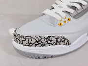 Jordan Air Jordan 3 Retro White Grey Orange Sneakers