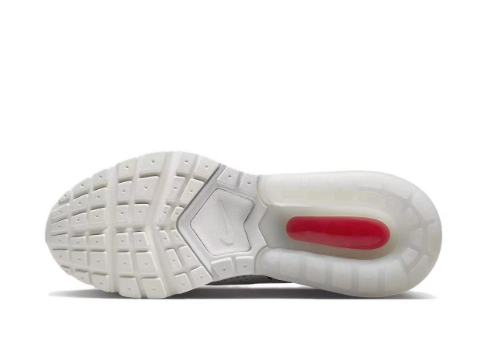 Nike Air Max 270 White and Red Running-Style Sneakers