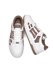 AIVIRI MFS003-126 White and Brown Low-Top Sneakers