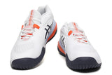 ASICS White and Orange Court Sneakers