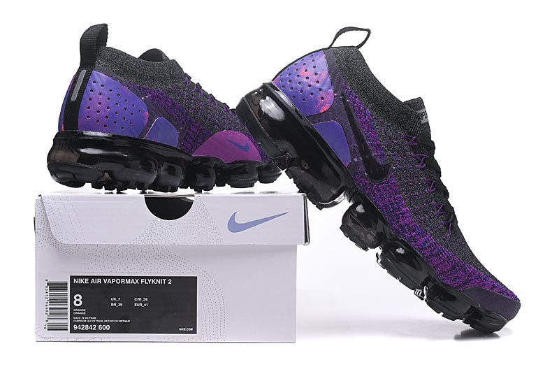 Nike Air VaporMax Flyknit 2 Purple Black Sneakers 942842-600