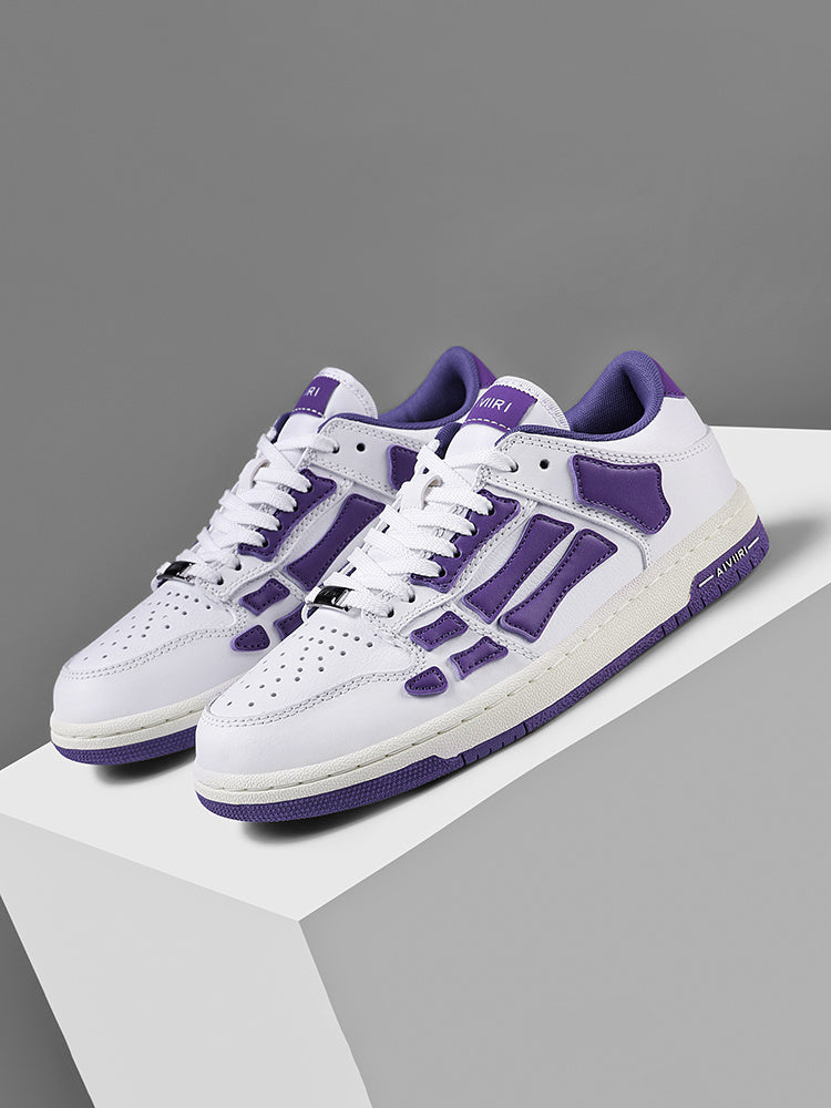 AIMIRI Low-Top Sneakers in White and Purple