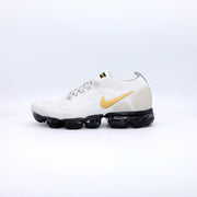 Nike Air VaporMax Flyknit White Gold Black Sneakers 942842-010