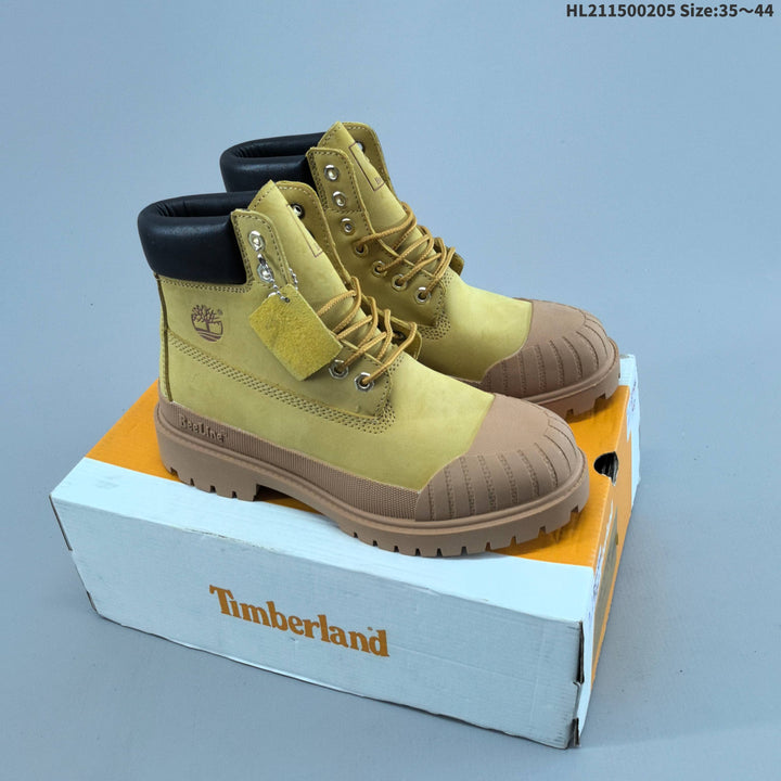 Timberland Yellow High-Top Lace-Up Boots