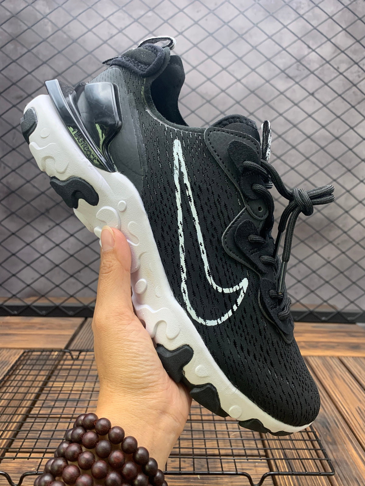 Nike React Vision Sneakers Black and White